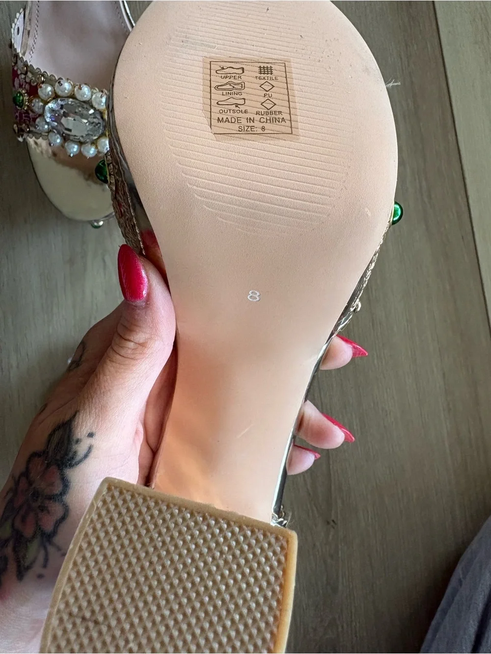 Azalea Wang Cici Embellished Platform Heels | NEW in box